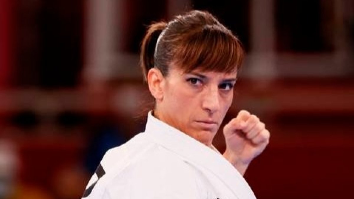 La española Sandra Sánchez durante el combate final de Kata femenino. DL