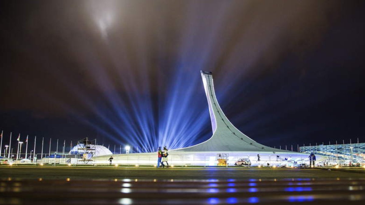 Vista general del estadio de Cauldron en Sochi, Rusia, donde se celebran varias pruebas de los Juegos Olímpicos de Invierno.