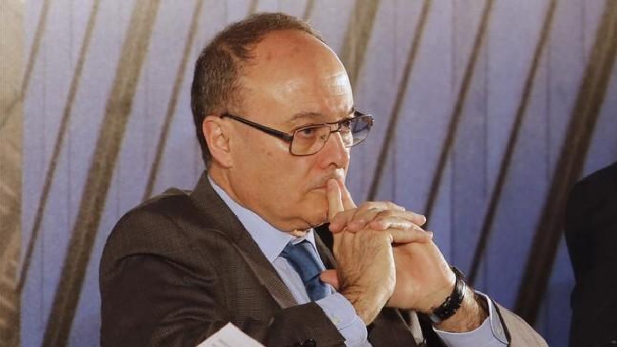 Luis Maria Linde, durante un encuentro del sector financiero, el pasado 8 abril en Madrid