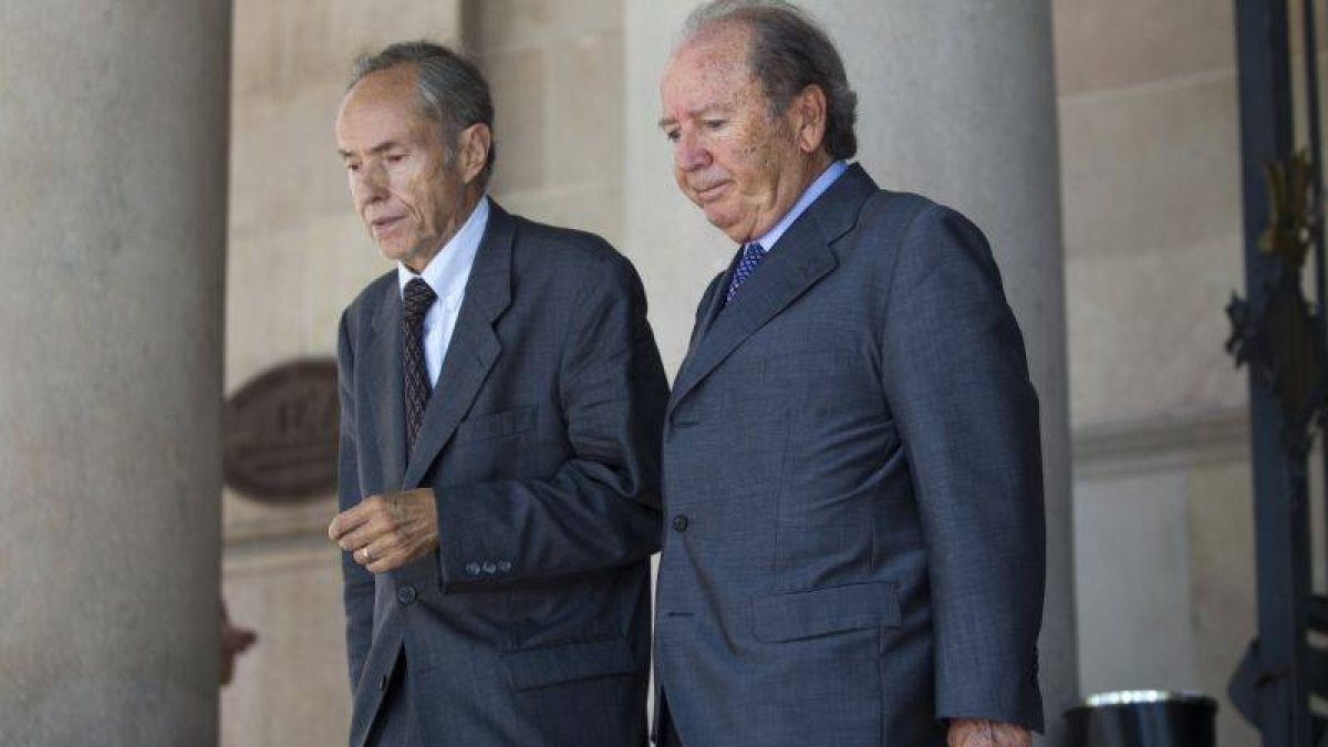Josep Lluís Núñez y su abogado.