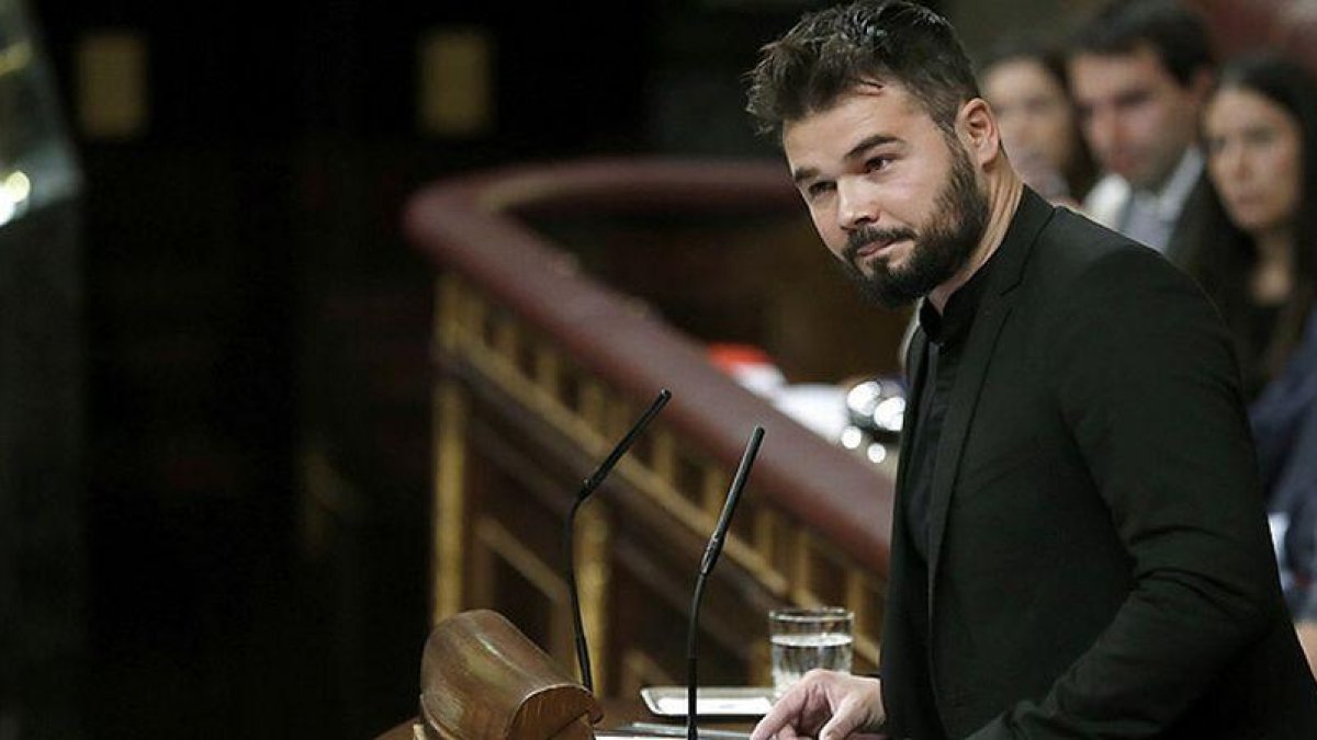 Duro discurso de Gabriel Rufián contra el PSOE en la investidura de Rajoy.