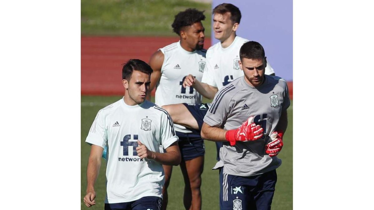 Unai Simón solo ha recibido un gol en los tres partidos disputados por España en la Eurocopa. LIZÓN