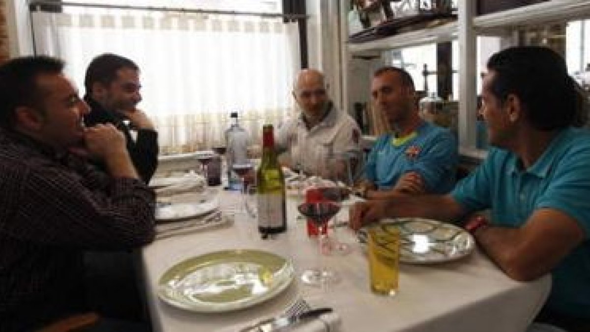 Georgino Fernández, Sergio Cancelo Anuncibay, Miguel Ángel Tranca, Sergio Sánchez y Ángel Fraguas.