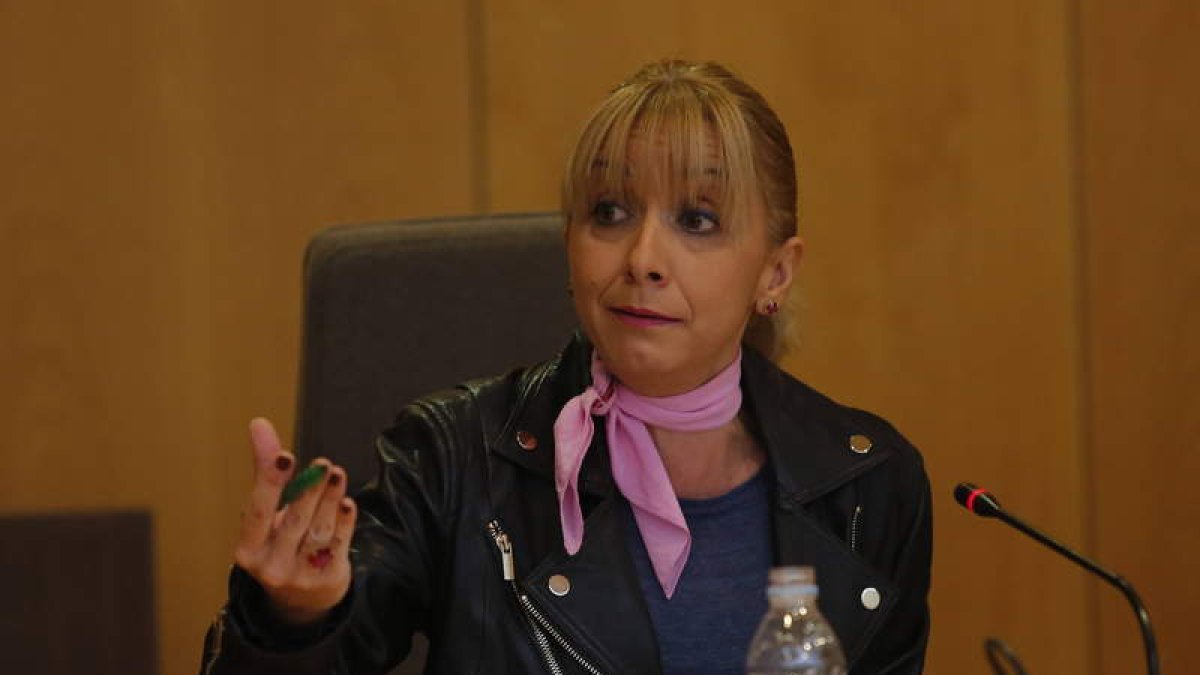 María Eugenia Gancedo, en una foto de archivo durante un pleno municipal. RAMIRO