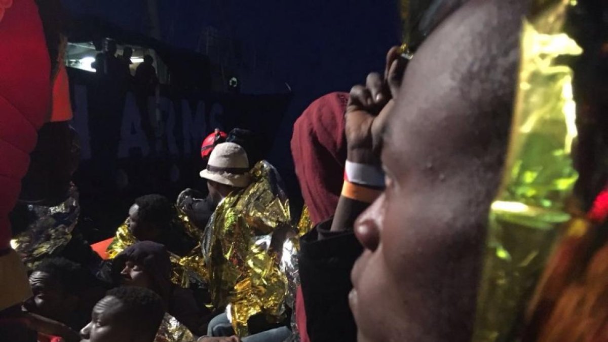 Rescate de PRoactiva Open Arms en la costa libia.