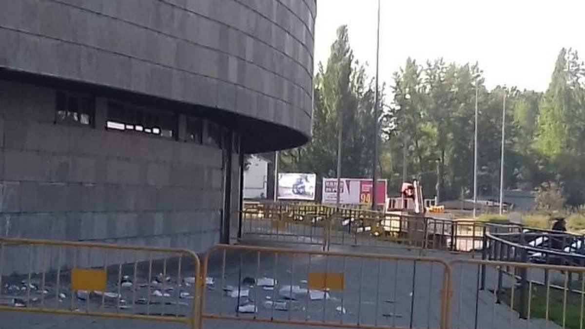 La zona del desprendimiento fue acordonada por seguridad