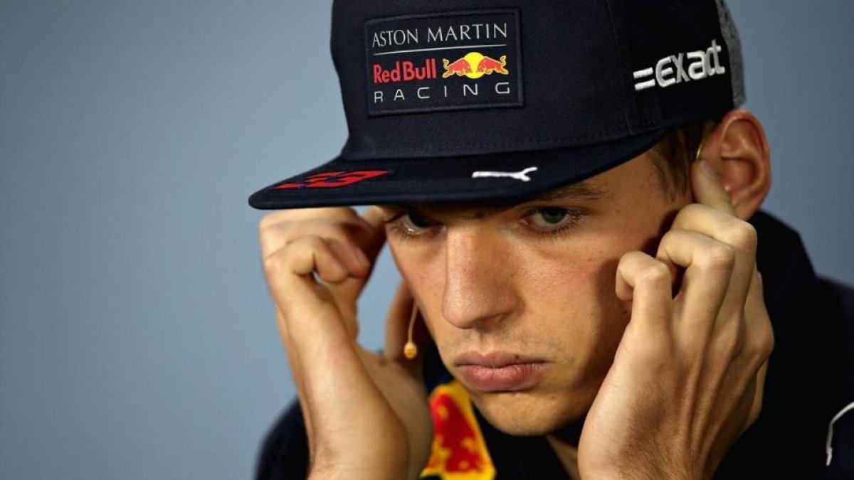 Max Verstappen, atiende una pregunta en el Gilles Villeneuve.