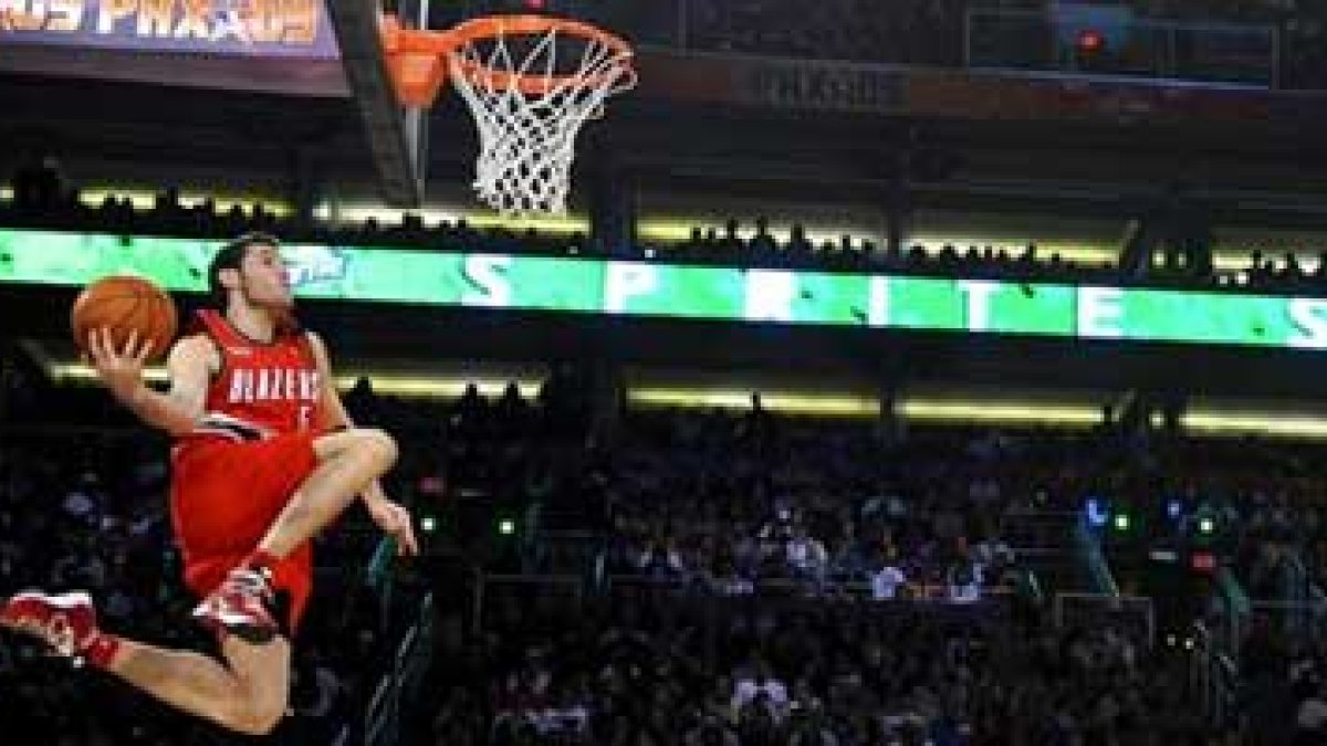 El jugador español de los Trail Blazers de Portland Rudy Fernández.