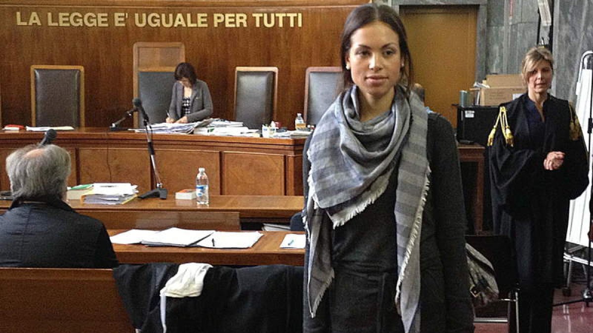 Ruby, después de testificar por primera vez en el juicio.