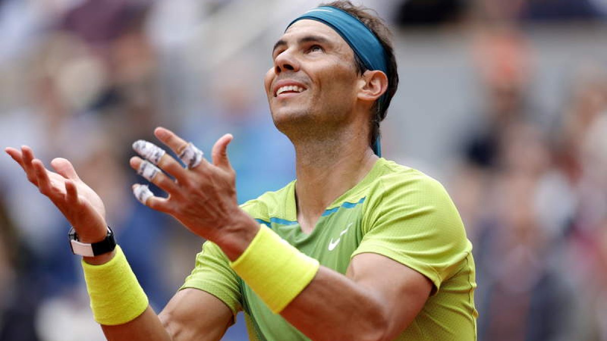 Rafa Nadal inicia su andadura en Roland Garros con triunfo ante Jordan Thomson. YOAN VALAT