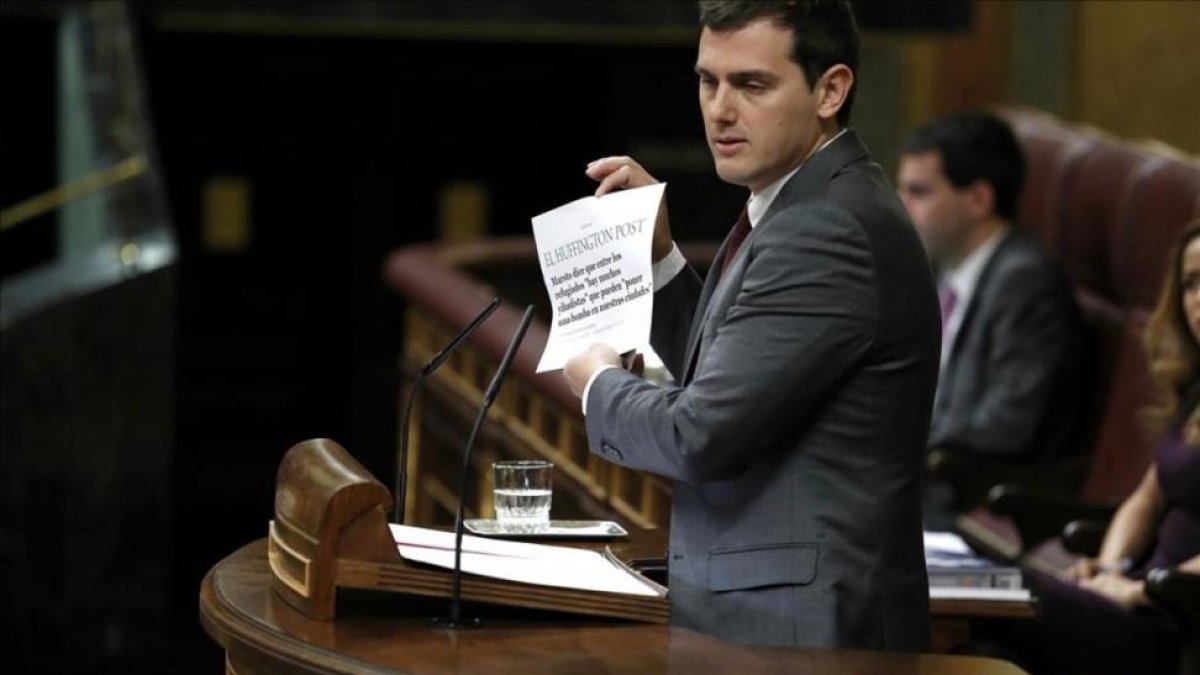 El líder de Ciudadanos, Albert Rivera, en el Congreso.
