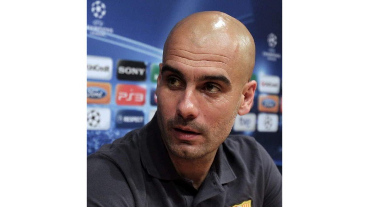 Pep Guardiola, en la rueda de prensa.