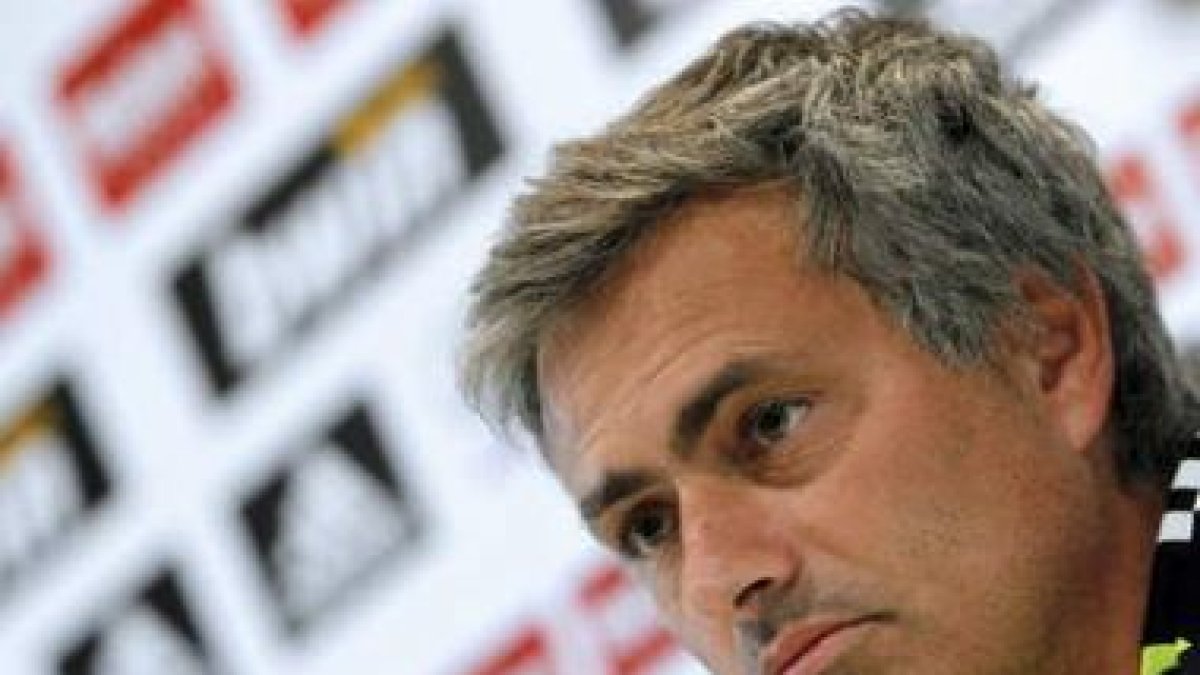 El portugués José Mourinho, durante su comparecencia en sala de prensa.
