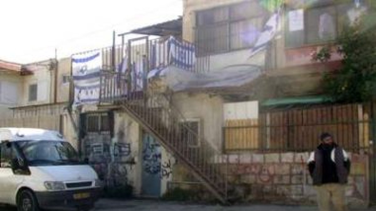 En la imagen, vivienda del palestino Nasser Al-Ghawi que fue tomada por colonos judíos.