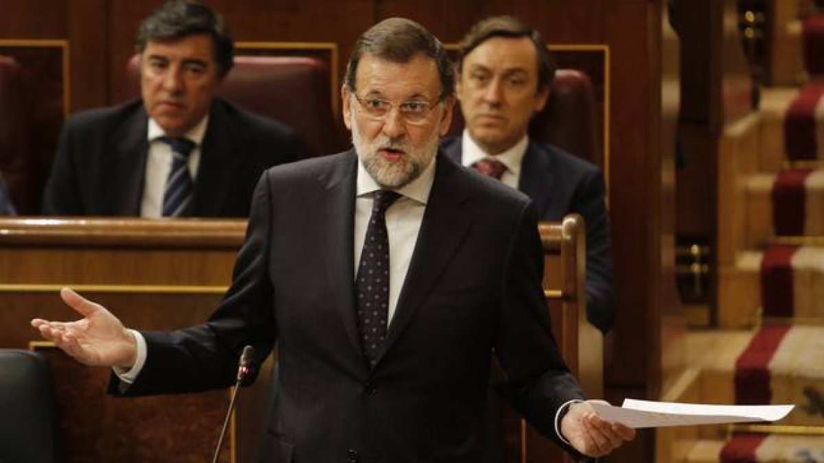 Mariano Rajoy, este miércoles, en el Congreso.