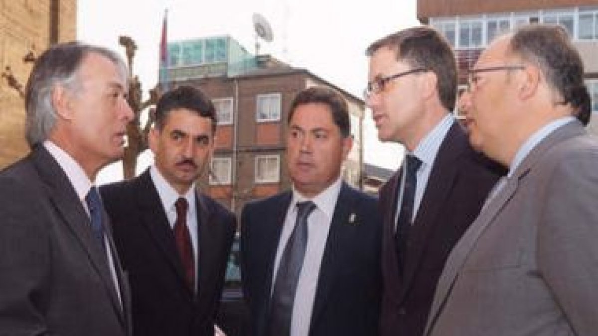 Álvarez, Redondo, Martínez, Saiz y Fernández, ayer.