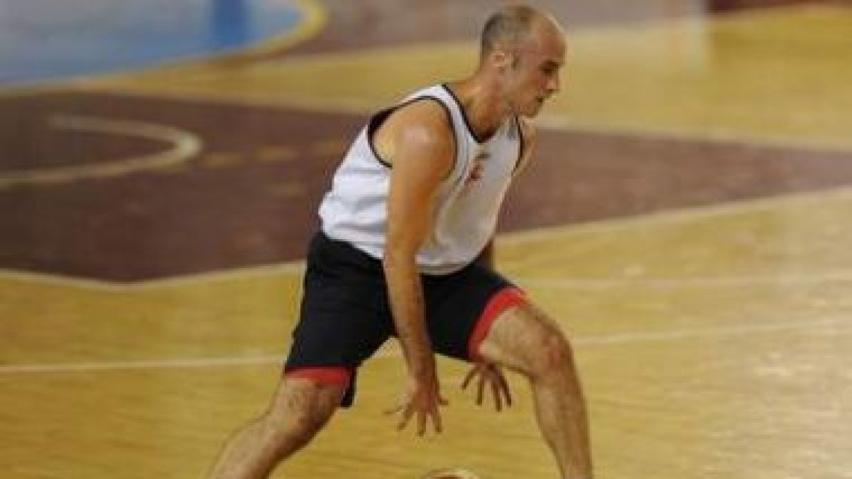 Juanjo Bernabé durante un entrenamiento.