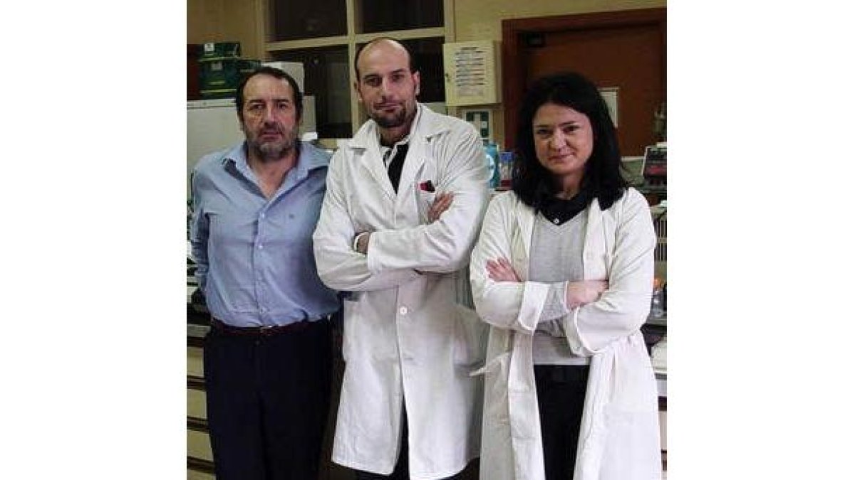 Los investigadores, doctores Fernández López, Dos Anjos y Martínez Villayandre.