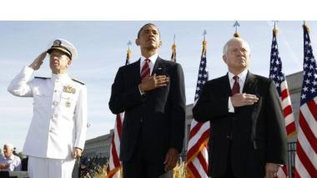 Obama, en el acto de hoy del Pentágono.