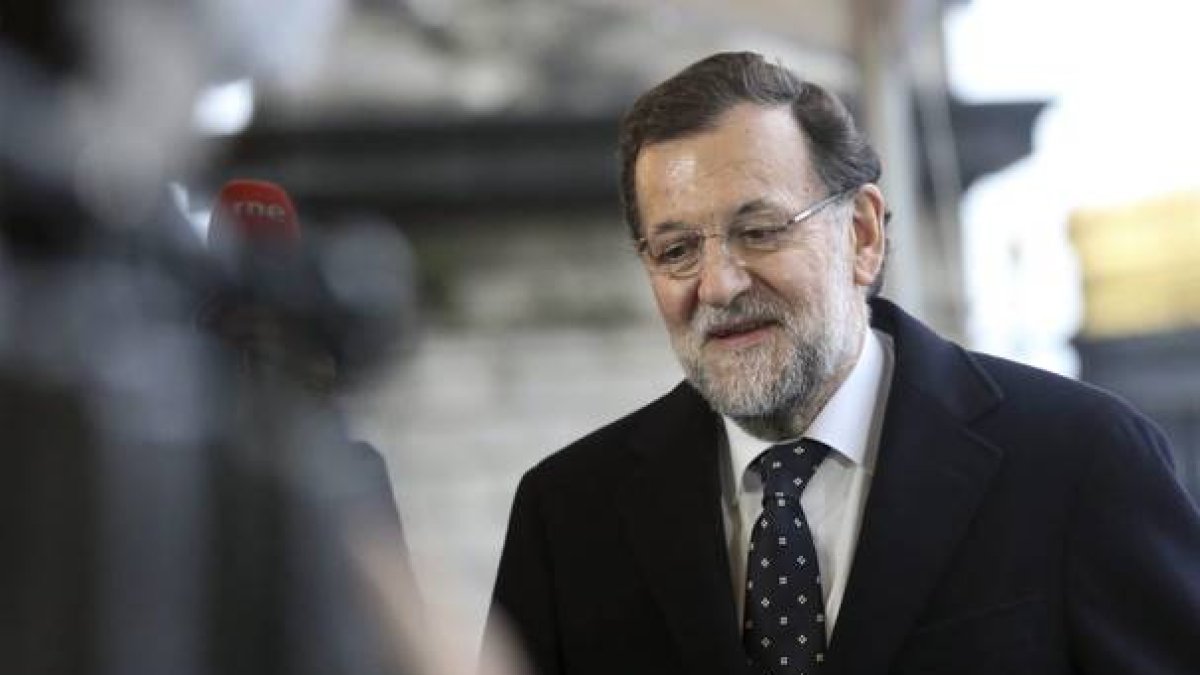 Foto de archivo. Mariano Rajoy a su llegada a una reunión del Partido Popular Europeo en Bruselas.