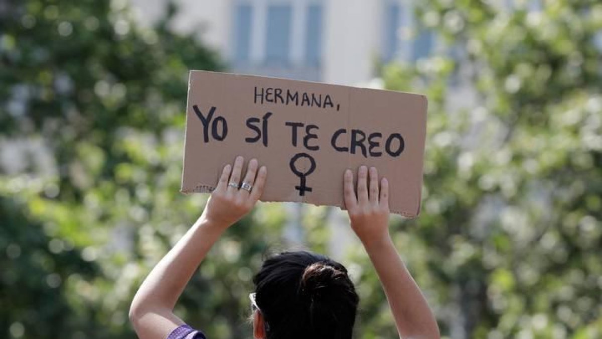 Imagen de una de las manifestaciones que tuvieron lugar tras la sentencia de la Audiencia de Navarra