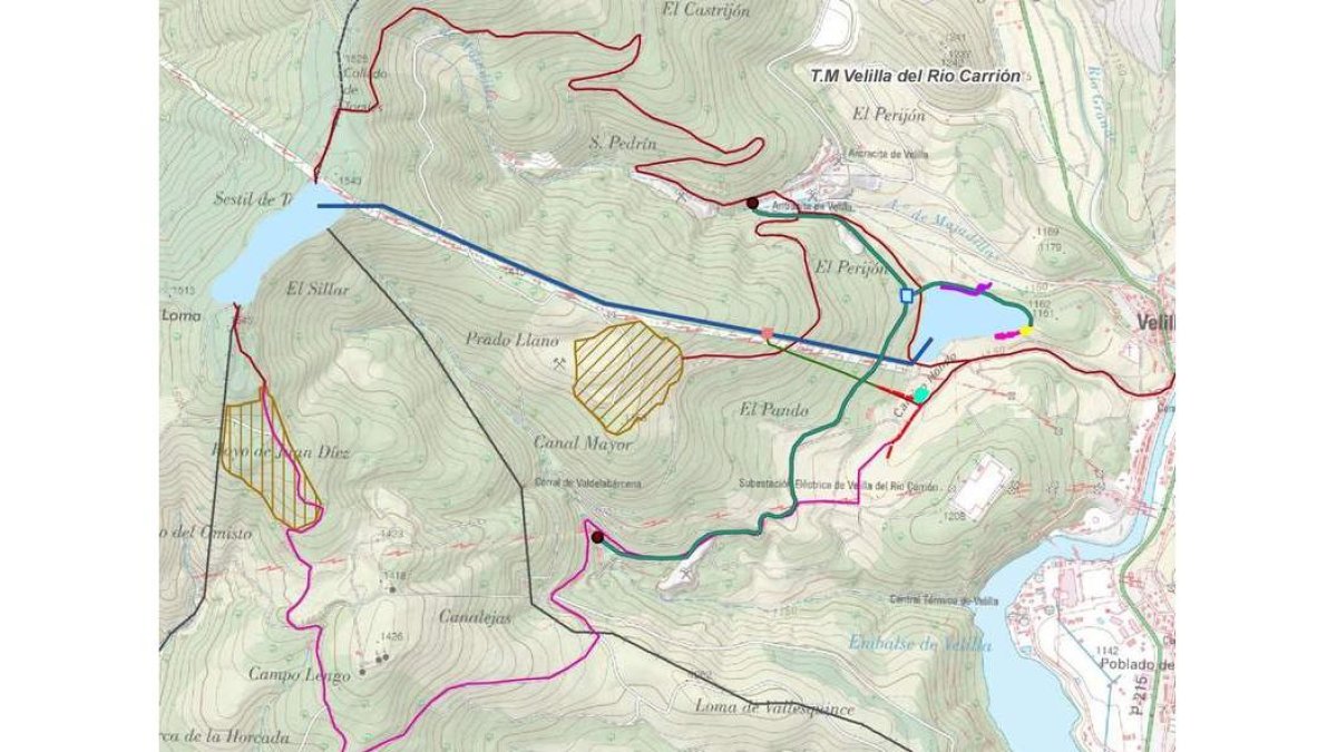 Ubicación de las instalaciones de la central reversible. DL