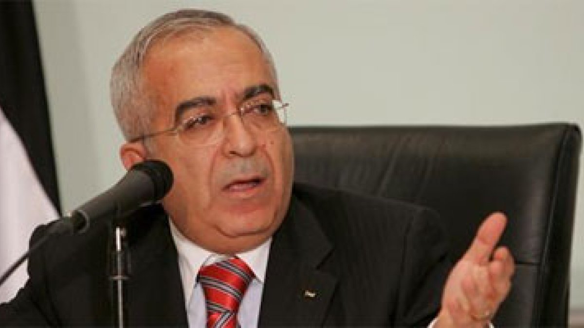 El primer ministro de la Autoridad Nacional Palestina, Salam Fayad.