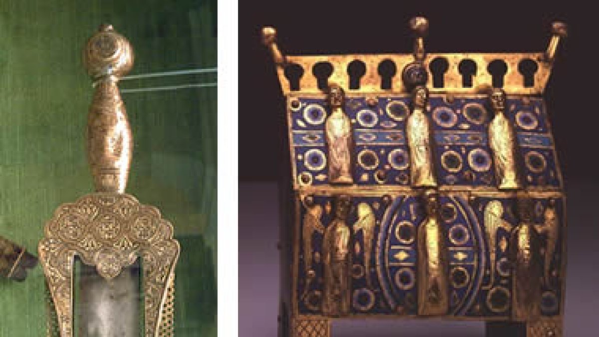 Espada «La Jineta» y arqueta de Limoges de San Marcos.