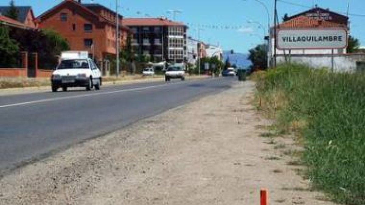 Imagen de la carretera León-Collanzo a su paso por Villaquilambre.
