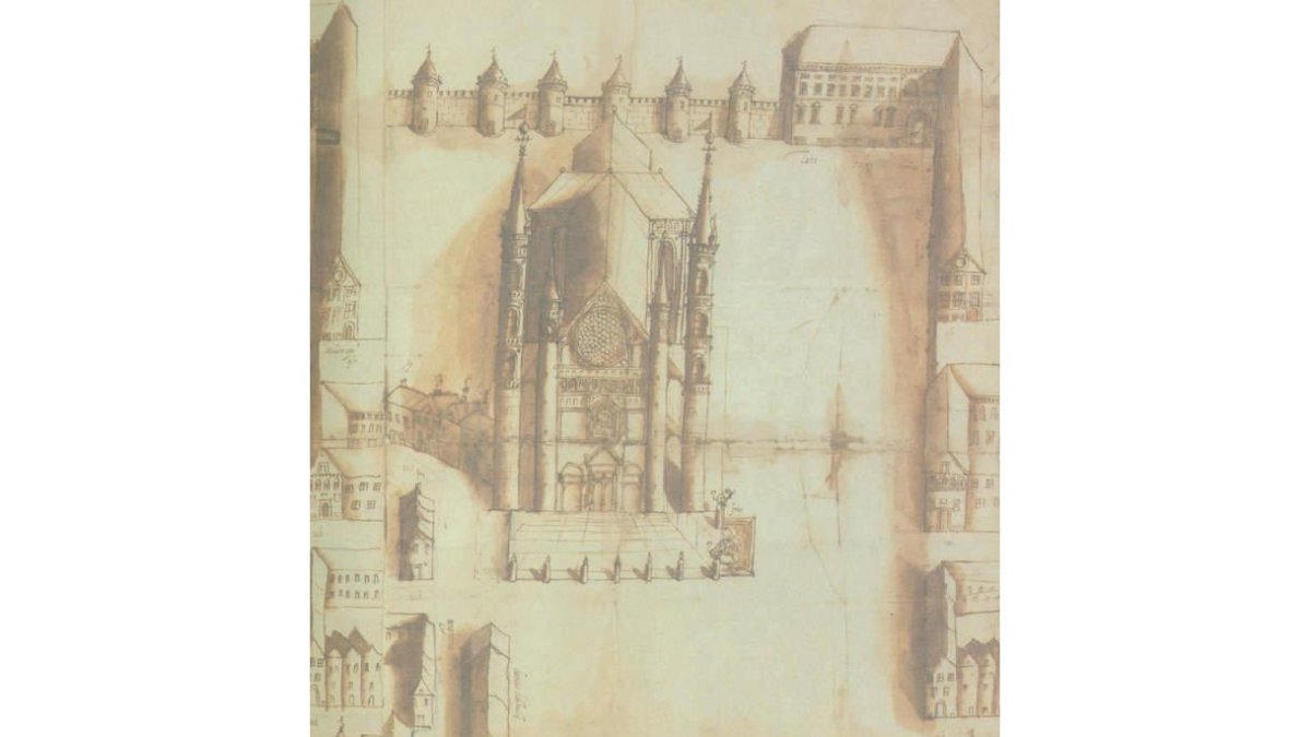 Plano del pleito entablado antre el cabildo y afectados por la reforma de la plaza de Regla en el siglo XVI.