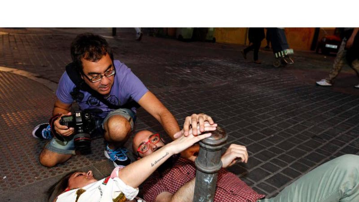 Alejandro del Estal durante una de las sesiones del proyecto Malasaña Pivot.