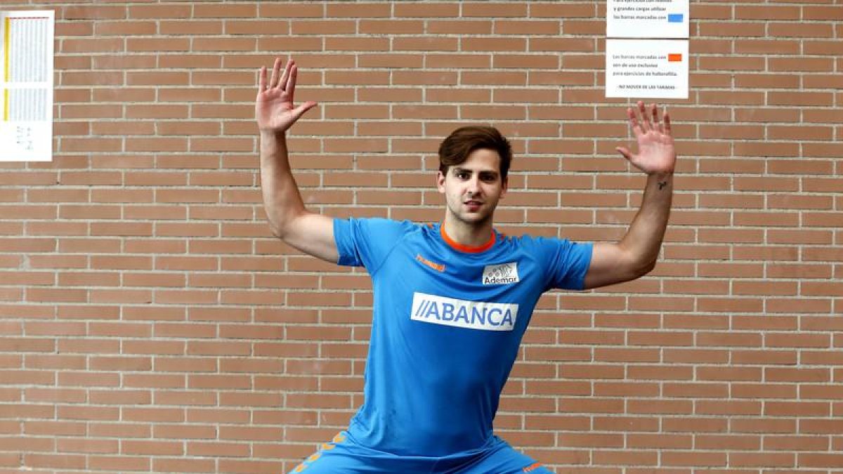 Biosca en un entrenamiento.