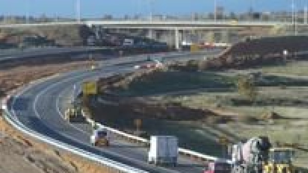 Las obras de la autopista, en una imagen de archivo