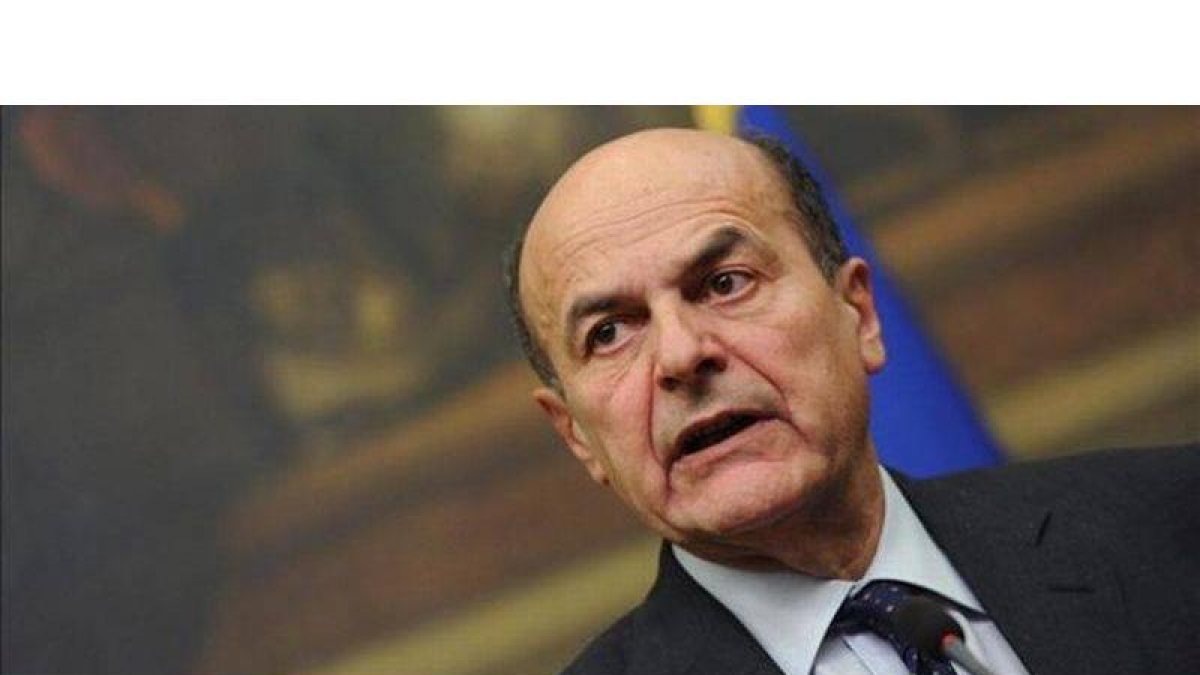 Pierluigi Bersani, durante una conferencia de prensa, este martes en Roma.