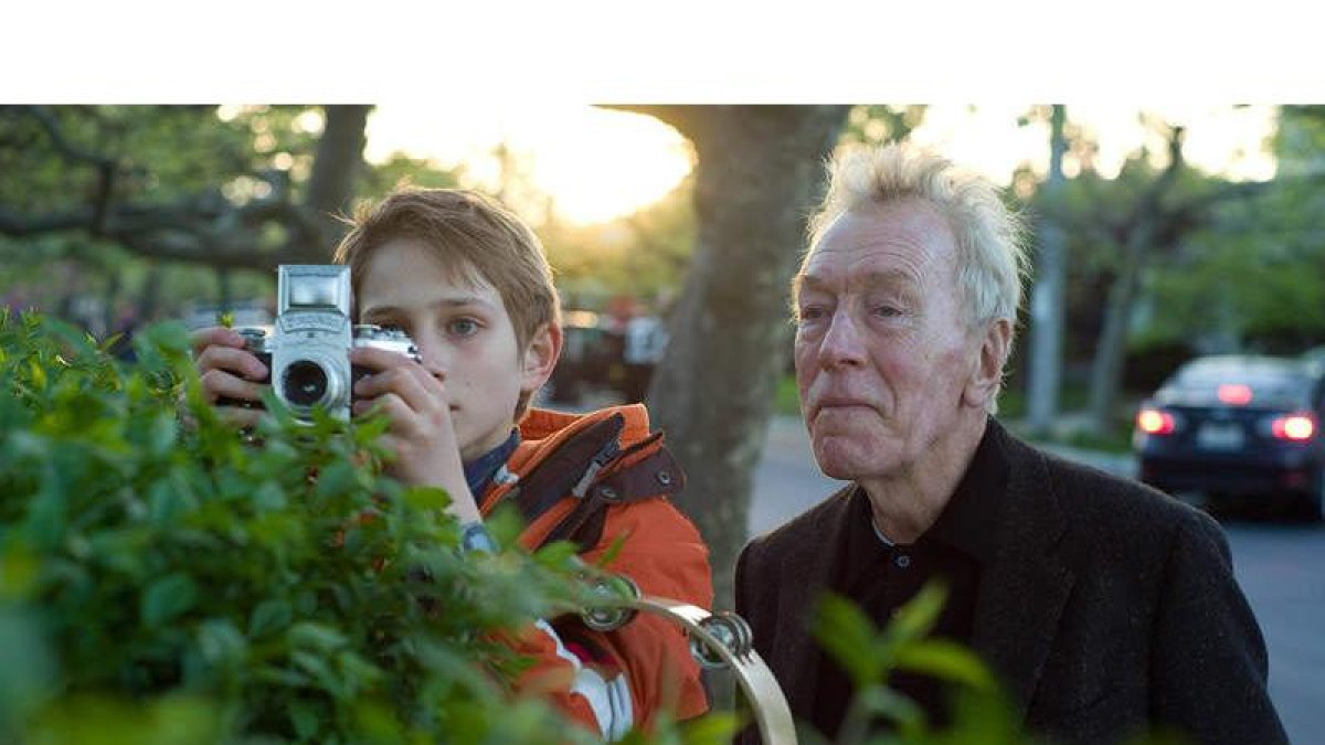 Thomas Horn y el veterano Max Von Sydow, en una escena de ‘Tan fuerte, tan cerca’.