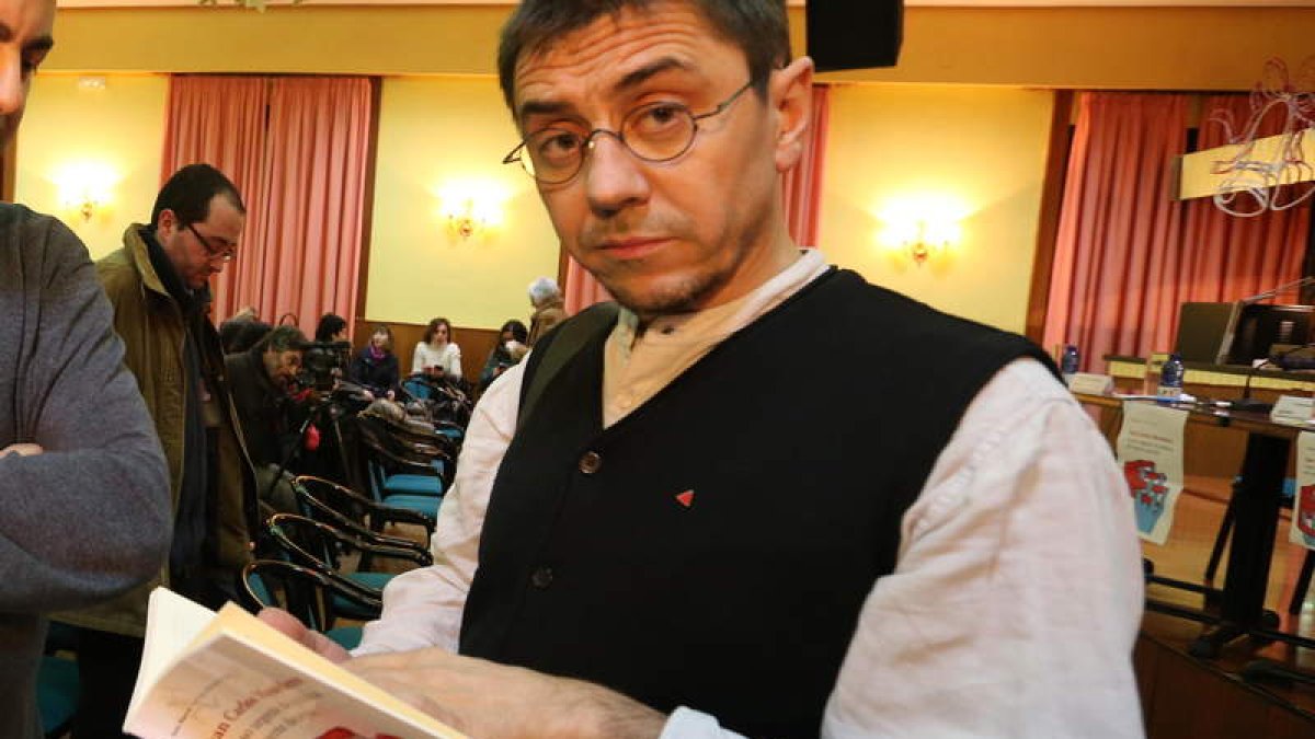Juan Carlos Monedero, el mes pasado durante su visita a Ponferrada.