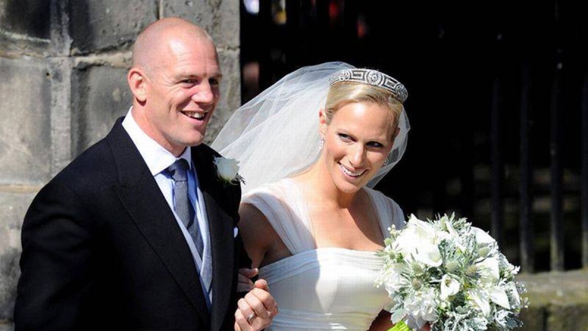 Zara Phillips y Mike Tindall, el día de su boda, el 30 de julio del 2011.