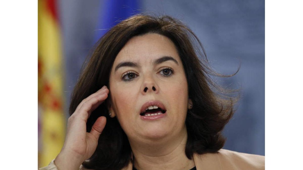 La vicepresidenta del Gobierno, Soraya Sáenz de Santamaría. ÁNGEL DÍAZ