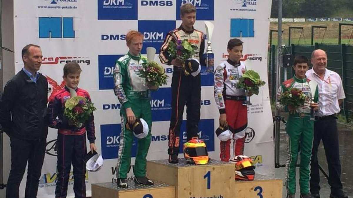 David Vidales, a la derecha, firmó una actuación notable en la segunda carrera de la DKM alemana. DL