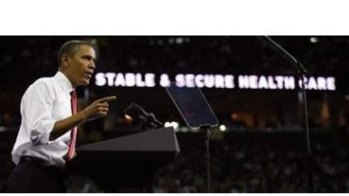 Barack Obama, en una de sus últimas intervenciones donde defendió su plan de reforma sanitaria.