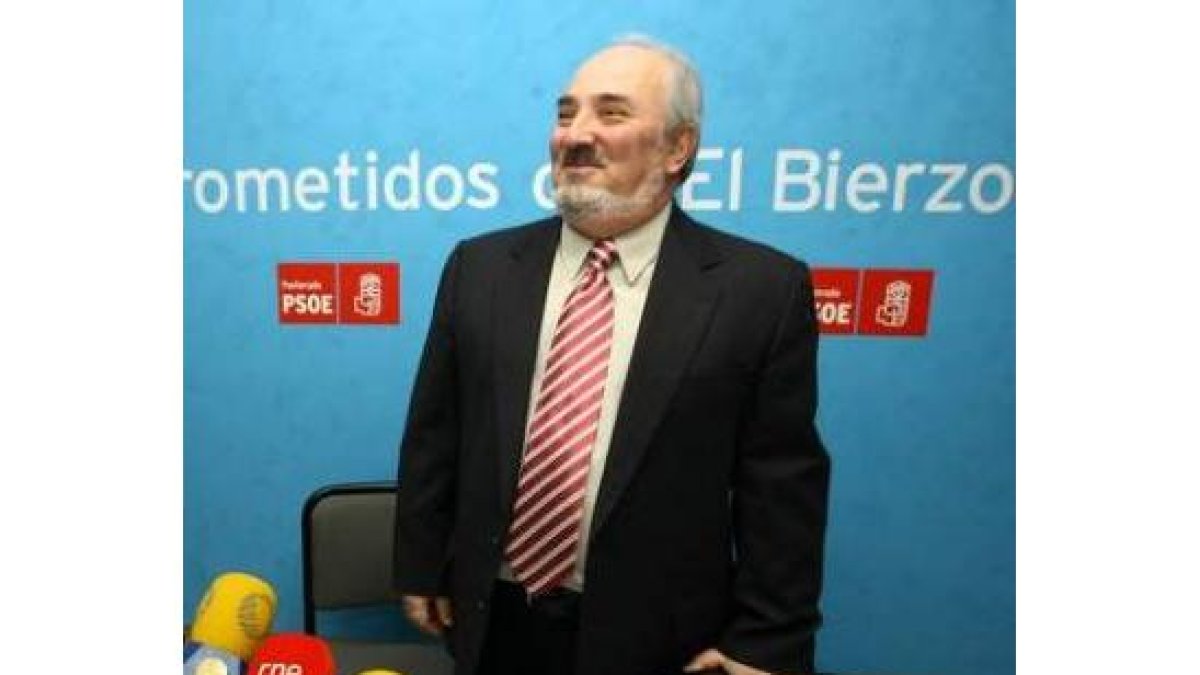 Nieto, en la sede del PSOE durante la presentación de sus propuestas