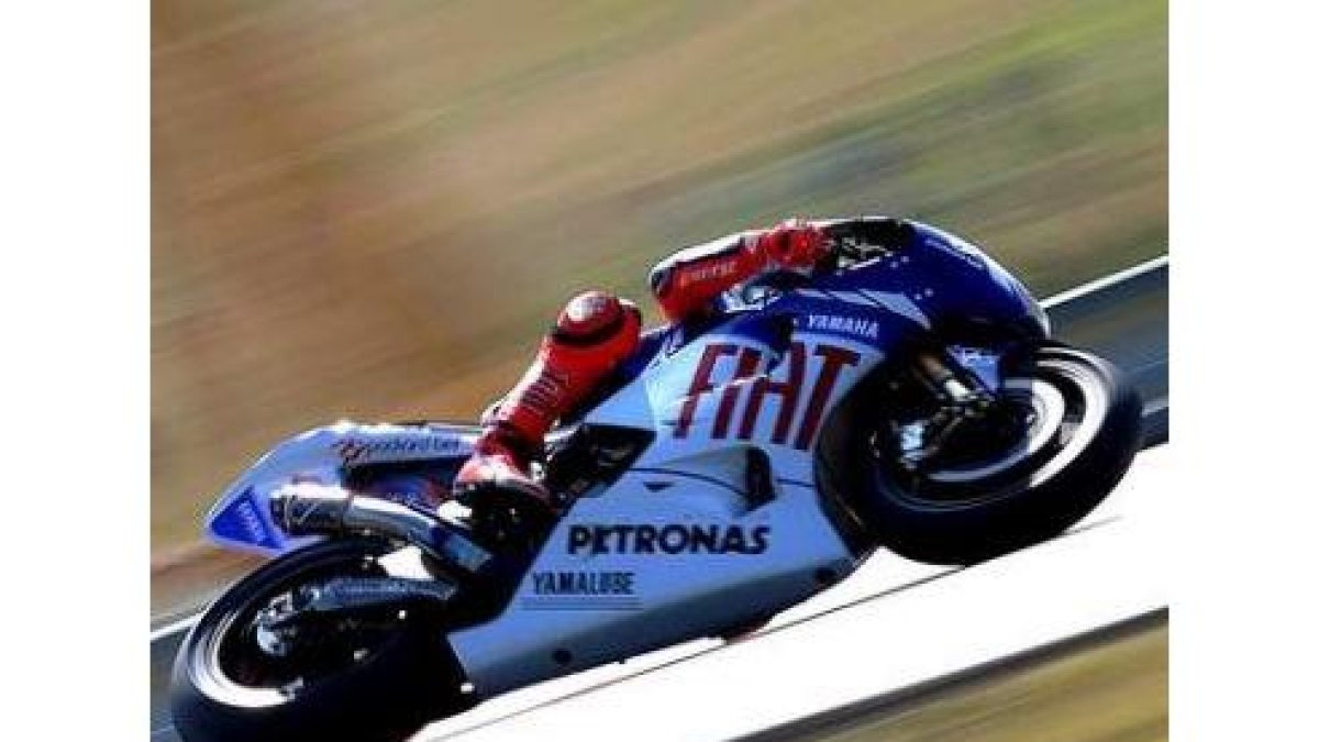 Lorenzo en una de las sesiones de entrenamiento de ayer.