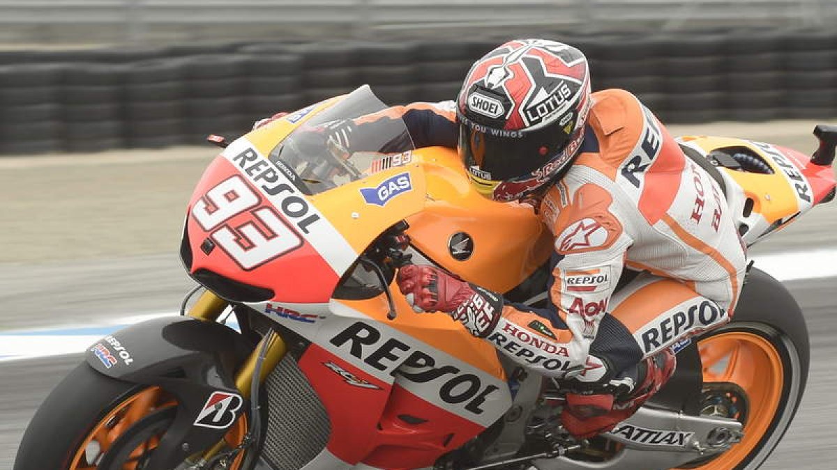 Márquez está marcando el paso a todos en Laguna Seca.