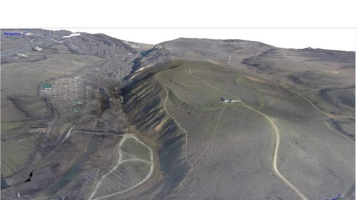 Imagen aérea en la que se ven, a la izquierda, los restos de Ad Legionem; a la derecha el Castrum Iudeorum. ESPERANZA MARTÍN