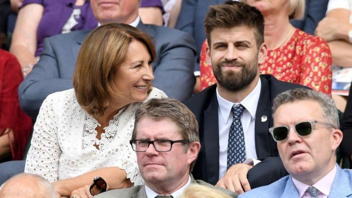 Gerard Piqué, en el royal box de Wimbledon el pasado mes de julio.