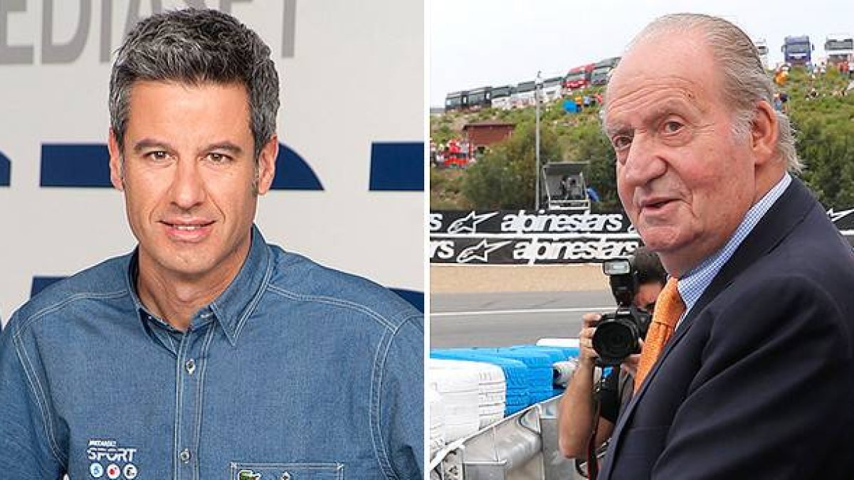 El periodista de Telecinco Nico Abad y el rey Juan Carlos.