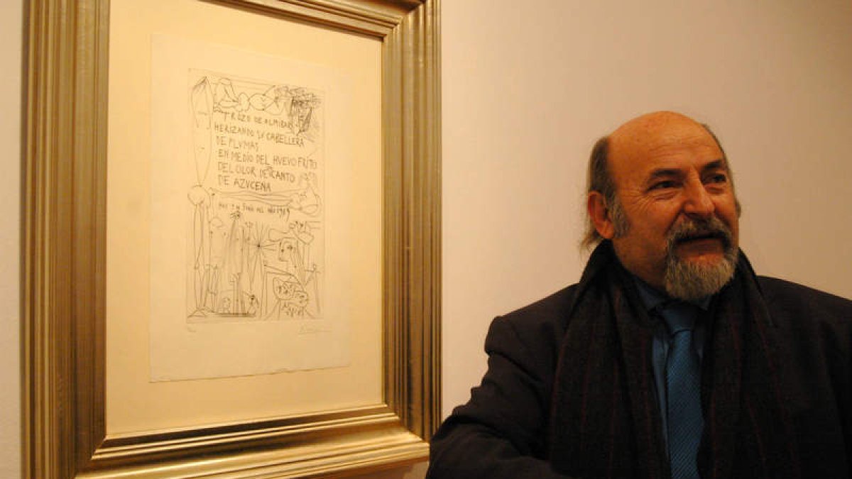 Federico Fernández, comisario de la exposición sobre Picasso en El Albéitar. DL