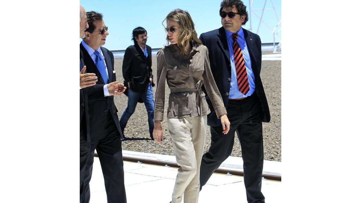 La princesa Letizia, durante su visita al Observatorio Europeo Austral en Chile.