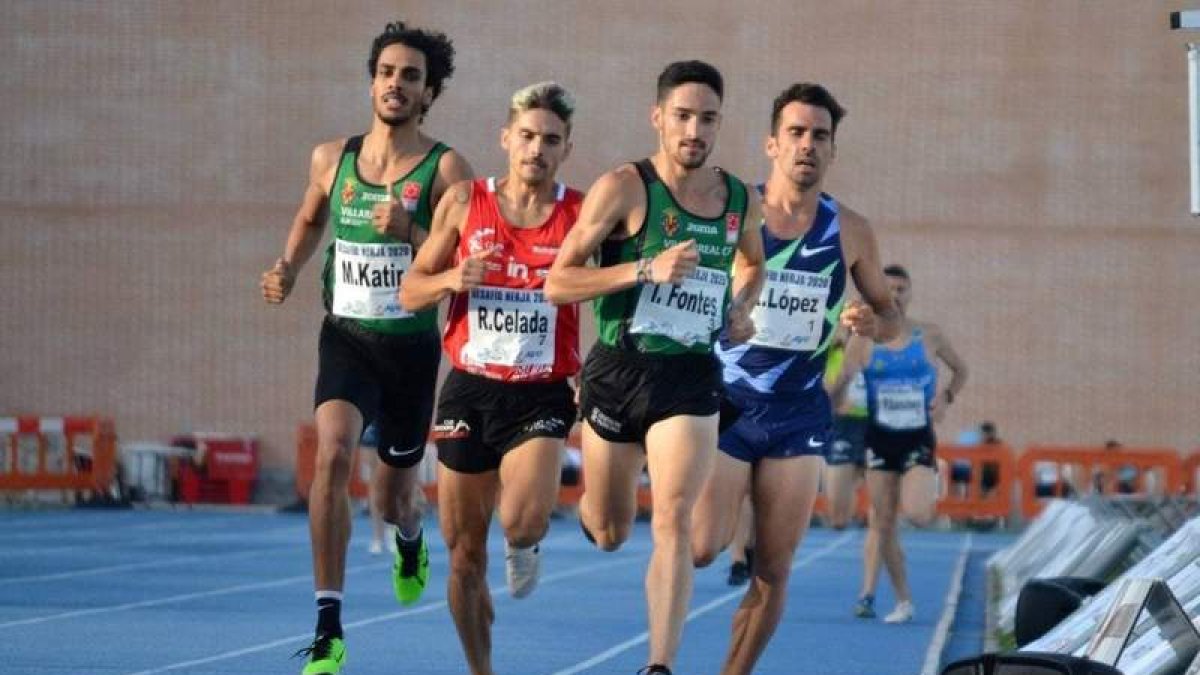 Raúl Celada, tercero tras el a la postre vencedor, Ignacio Fontes, y Kevin López. SPORTMEDIA