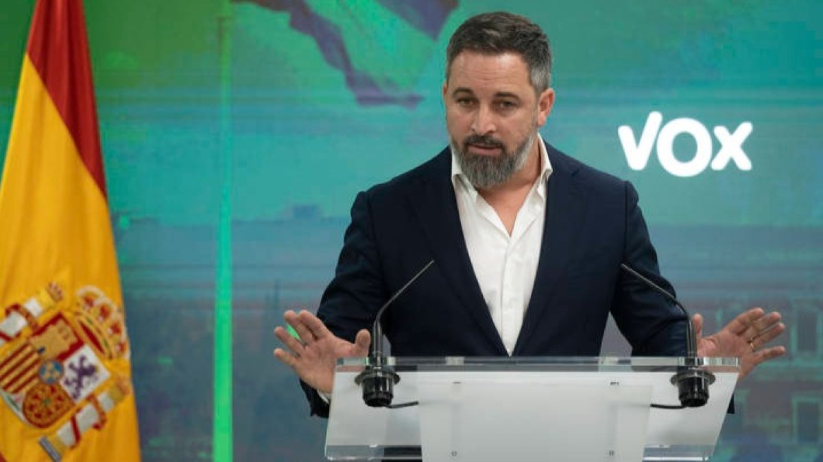 El líder de Vox, Santiago Abascal. FERNANDO VILLAR